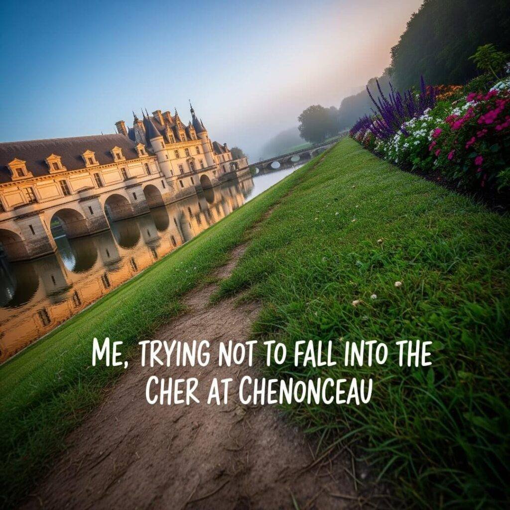 A dynamic, low-angle photo of a chateau.