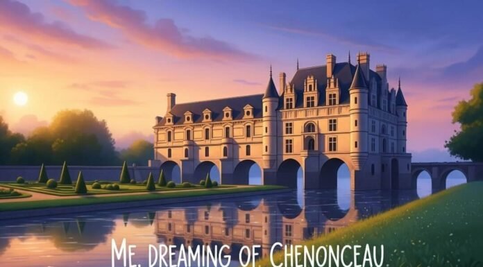 The 10 Most Beautiful Loire Castles to Visit in France Château de Chenonceau at golden hour with spilled latte.